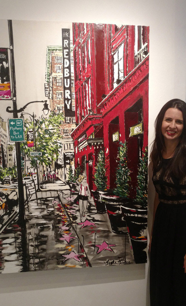 artist Brooke Harker at Gallery 825 with “Hollywood in Stride”