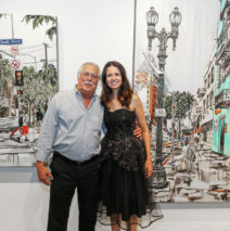 gallery owner Fred Castelli with artist Brooke Harker