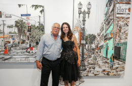 gallery owner Fred Castelli with artist Brooke Harker