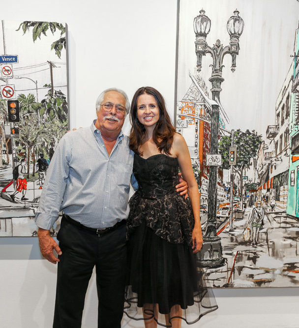 gallery owner Fred Castelli with artist Brooke Harker