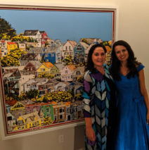 Sports & the Arts founder, Tracie Speca-Ventura & artist Brooke Harker and her art