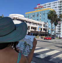 Harker making a watercolor of The Georgian Hotel