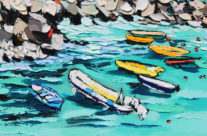 Detail on the boats in “Cliff Notes”