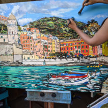 Brush work on “Un Dolce Viaggio”