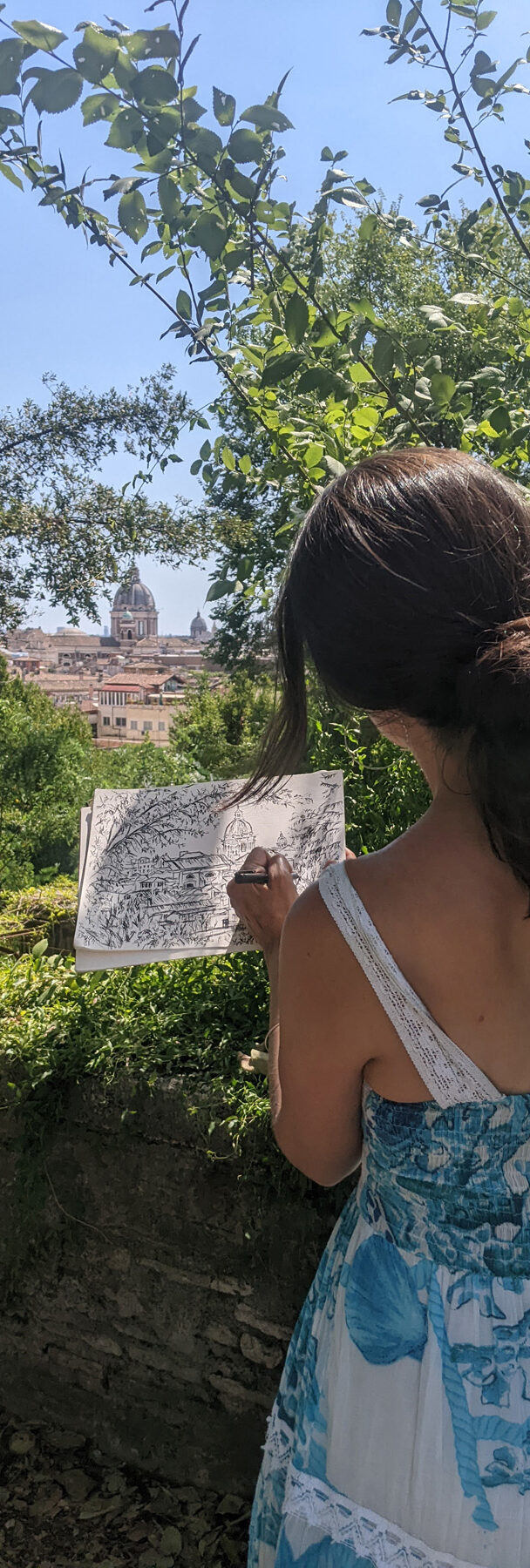 Sketching in Rome, Italy