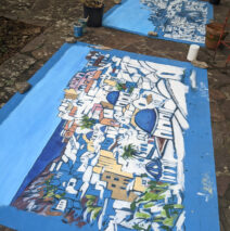 “Santorini Dreams” and “Meet Me in Santorini” in process