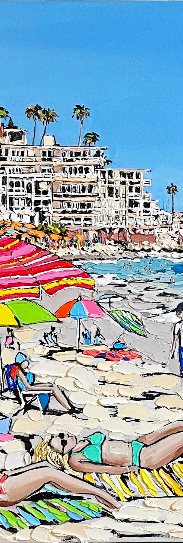 Sun-baked Siesta | 32 x 45 | ink, oil & acrylic on canvas | Brooke Harker | SOLD